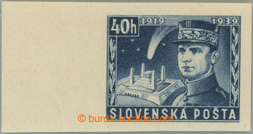 266844 - 1939 Sy.NZ34N, Štefánik 40h modrá, zn. s levým okrajem a
