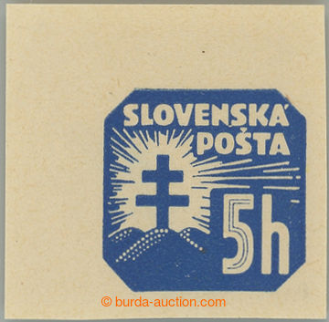 266849 - 1939 Sy.NV11x, Znak 5h modrá, vodorovný rastr, levý horn