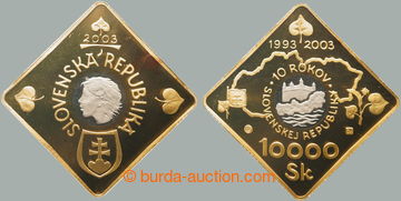 266890 - 2003 SR / 10.000Kč 2003 - 10 let Slovenské republiky, ulo