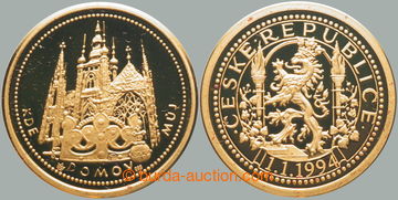 266900 - 1994 DUKÁTY KDE DOMOV MŮJ 1994 / Au medaile o váze 1-duk