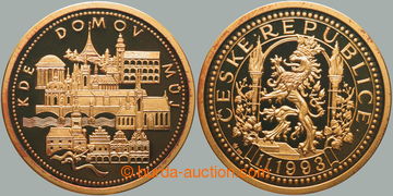 266903 - 1993 DUKÁTY KDE DOMOV MŮJ 1993 / Au medaile o váze 5-duk
