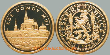 266904 - 1995 DUKÁTY KDE DOMOV MŮJ 1995 / Au medaile o váze 1-duk