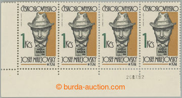 266936 - 1982 Pof.2563ya, České sochařství 1Kčs, rohová vodorov
