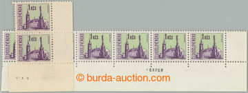266943 - 1966 Pof.1566, Města 1Kčs, vodorovná rohová 6-páska s d