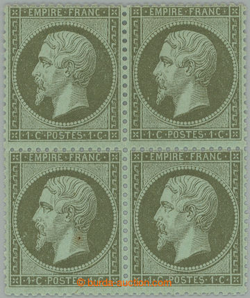 267204 - 1861 Mi.19, Napoleon III. EMPIRE. FRANC. 1C green olive, min