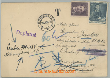 267337 - 1953 NEW CURRENCY / 1. DAY postcard paid by stmp Pof.506, 64