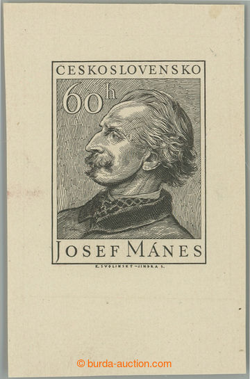 267363 - 1953 ZT Pof.760, Mánes 60h, zkusmý tisk definitivní ryti