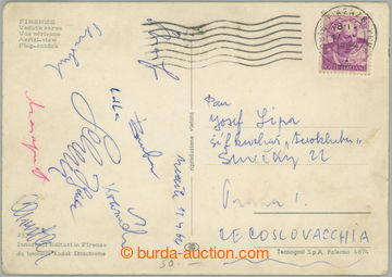 267370 - 1964 FOTBAL / REPREZENTACE / pohlednice zaslaná z Florencie