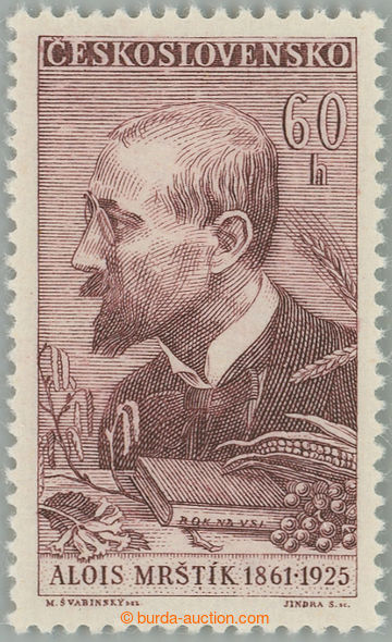 267380 - 1961 Pof.1175 II, Mrštík 60h, II. typ - uzavřená 6; svě