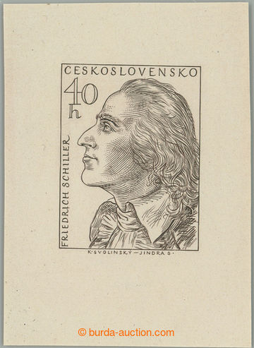 267388 - 1955 ZT Pof.861, Schiller 40h, otisk rytiny v hnědočerné