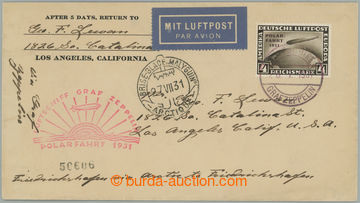 267389 - 1931 POLARFAHRT / dopis do USA, vyfr. zeppelinovou zn. 4M, M