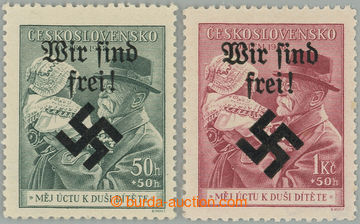 267397 - 1939 MÄHRISCH OSTRAU / Mi.28-29, Masaryk For Children-issue
