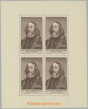 267398 - 1957 Pof.PL930 II, Komenský 60h, II. typ s jedním vrypem;