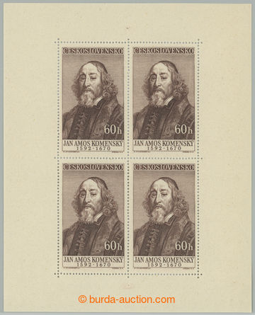 267403 - 1957 Pof.PL930 III, Komenský 60h, III. typ, se 2 vrypy; sv