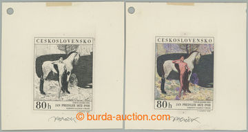 267412 - 1968 ZT Pof.1730, Umění - Preisler 80h, dva zkusmé otisk