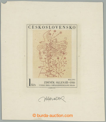267437 - 1975 ZT Pof.2176, Umění - Sklenář 1Kčs, zkusmý tisk n