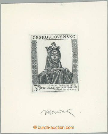 267454 - 1990 ZT Pof.2962, Myslbek 3Kčs, zkusmý otisk definitivní