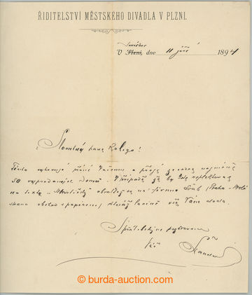 267509 - 1894 ŠVANDA ZE SEMČIC Pavel (1825-1891), významný česk