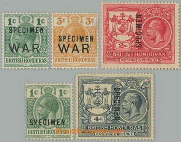 267511 - 1918-1922 SG.119s-120s, 121s, 122s, 123s, set of 5 stamps Ge