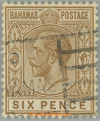 267515 - 1922 SG.122a, Jiří VI. 6P hnědá s DV - MALFORMED E (zdef