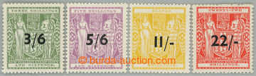 267546 - 1940-1958 SG.F212, F214-216, postal-revenue overprint Coat o
