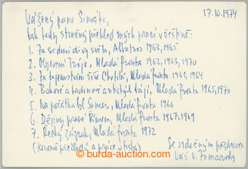 267573 - 1974 ZAMAROVSKÝ Vojtěch (1919-2006), významný slovenský