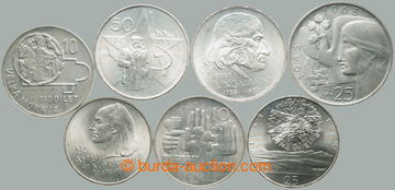 267597 - 1964-1973 ČSR II. / sestava 7ks pamětních Ag mincí: 10K