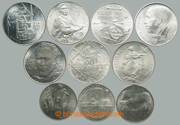 267608 - 1986-1990 ČSR II. / sestava 10ks pamětních Ag mincí: 100