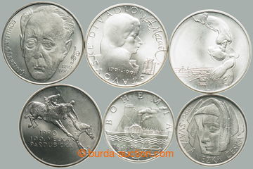 267609 - 1990-1991 ČSFR / sestava 6ks pamětních Ag mincí: 100Kčs