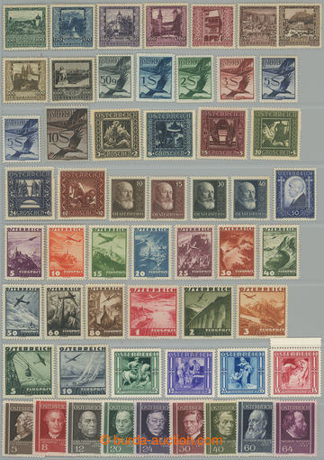 267619 - 1923-1938 SESTAVA / kompletních sérií a zn. na kartě A4,