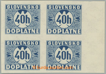 267665 - 1940 Sy.NZD5Y N, II. vydání 40h modrá, NEZOUBKOVANÝ prav