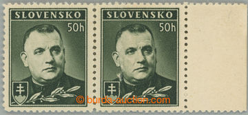 267672 - 1939 Sy.43Yx VV, Tiso 50h zelená, pravá krajová vodorovn