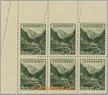 267678 - 1940 Sy.47 VV, Tatranské 5h zelená, průsvitka P1, levý h