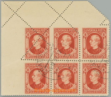 267684 - 1939 Sy.27A VV, Hlinka 20h oranžová, levý horní rohový