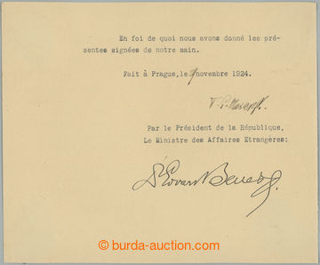 267709 - 1924 MASARYK Tomáš Garrigue (1850–1937) a BENEŠ Edvard