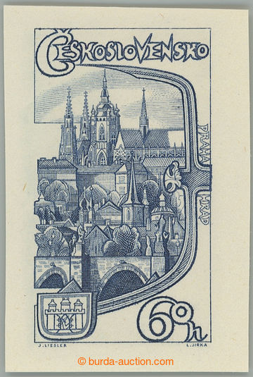 267758 - 1964 ZT Pof.1392, Pražský hrad 60h, zkusmý otisk rytiny