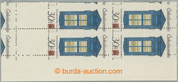 267770 - 1977 Pof.2241 VV, Historická okna 30h, krajový 4-blok s KU