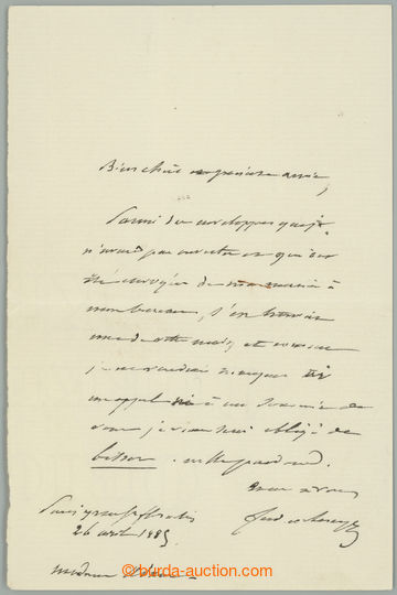 267784 - 1885 de LESSEPS Ferdinand (1805-1894), francouzský diplomat