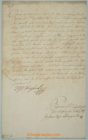 267797 - 1789 VĚŽNÍK Z VĚŽNÍK František Xaver (1711-1789), če
