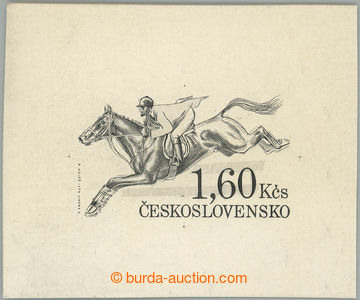 267817 - 1978 ZT Pof.2344, Dostihy 1,60Kčs, otisk rytiny v černé