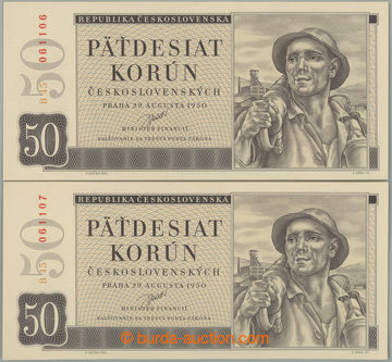 267837 - 1950 ČÍSELNÁ POSTUPKA / Ba.85b, 50Kčs 1950, issue II., s