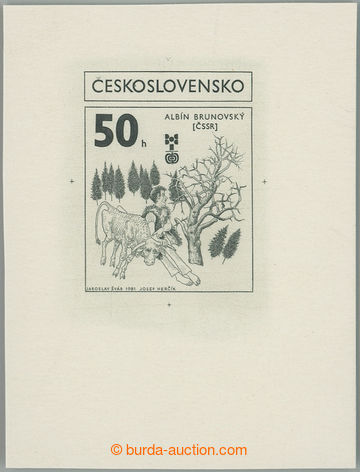 267867 - 1981 ZT Pof.2502, Bienále ilustrací 50h, zkusmý tisk ryti