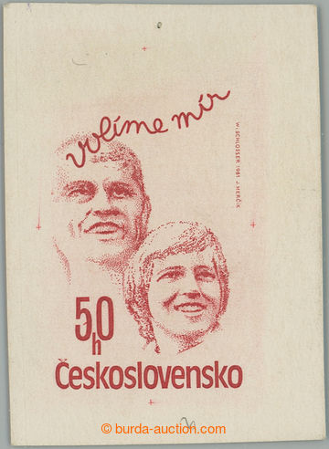 267868 - 1981 ZT Pof.2490, Volby 50h, zkusmý tisk rytiny v červen