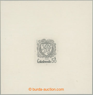 267914 - 1984 PLATE PROOF Pof.2634, City Coats of Arms - Turnov 50h,