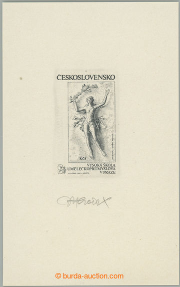 267934 - 1985 PLATE PROOF Pof.2683, 100 years VŠ umělecko-průmysl