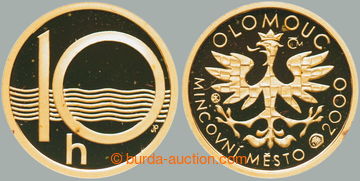 267950 - 2000 OLOMOUC - MINCOVNÍ MĚSTO / Au medaile s motivem 10h