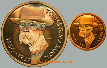 267969 - 1993 75 LET ČSR / Au+Ag medaile T.G. Masaryk, Au 0.585, 20m