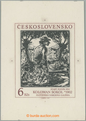 267974 - 1992 ZT Pof.3025, Sokol 6Kčs, zkusmý tisk definitivního