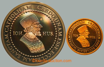 267985 - 2000? MISTR JAN HUS / Au+Ag medaile, Au 0.585, 20mm, 3,51 g
