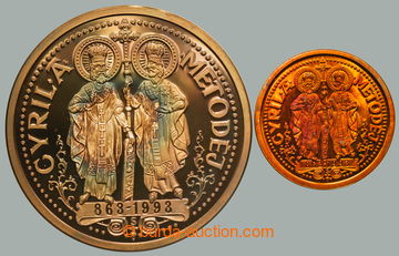 267987 - 2000? CYRIL A METODĚJ / Au+Ag medaile, Au 0.585, 20mm, 3,47